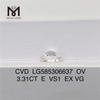 3.31CT E VS1 EX VG OV 최고의 다이아몬드 랩 CVD LG585306637