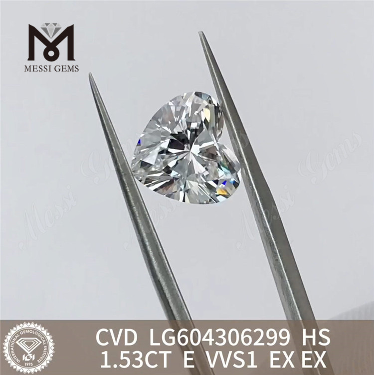 1.53CT E VVS1 HS 실험실에서 성장한 cvd 다이아몬드 도매 Excellence丨Messigems LG604306299 