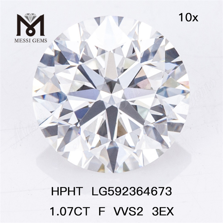 1.07CT F VVS2 3EX 랩 그로운 HPHT 다이아몬드 LG592364673