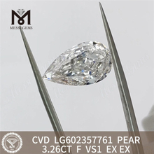 3.26CT PEAR F VS1 igi 인증 다이아몬드 CVD 품질 보증丨Messigems LG602357761