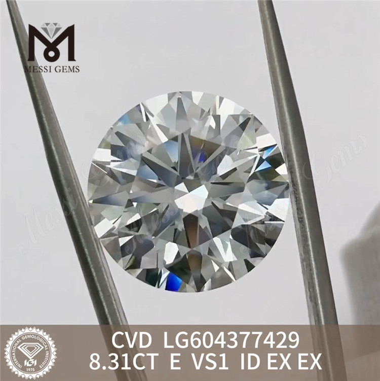 8.31ct igi 다이아몬드 E VS1 ID 저렴한 가격에 도매 CVD 연구소 다이아몬드 LG604377429丨Messigems