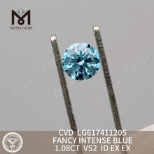 1.08CT VS2 FANCY INTENSE BLUE 연구소에서 제작한 컬러 다이아몬드丨Messigems CVD LG617411205