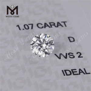 이상적인 합성 캐럿당 1.07ct VVS 가격 대형 랩 그원 D hpht cvd 다이아몬드