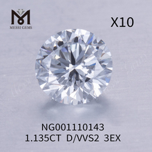 D 1.135ct 라운드 랩 다이아몬드 VVS2 EX 컷