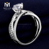 트위스트 14k 골드 솔리드 랩 그랜트 다이아몬드 결혼 반지 여성용 최신 디자인