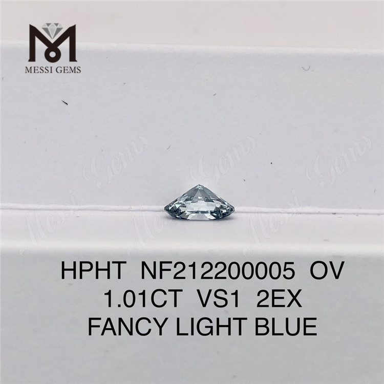 NF212200005 OV 1.01CT VS1 2EX 팬시 라이트 블루 랩 다이아몬드 HPHT