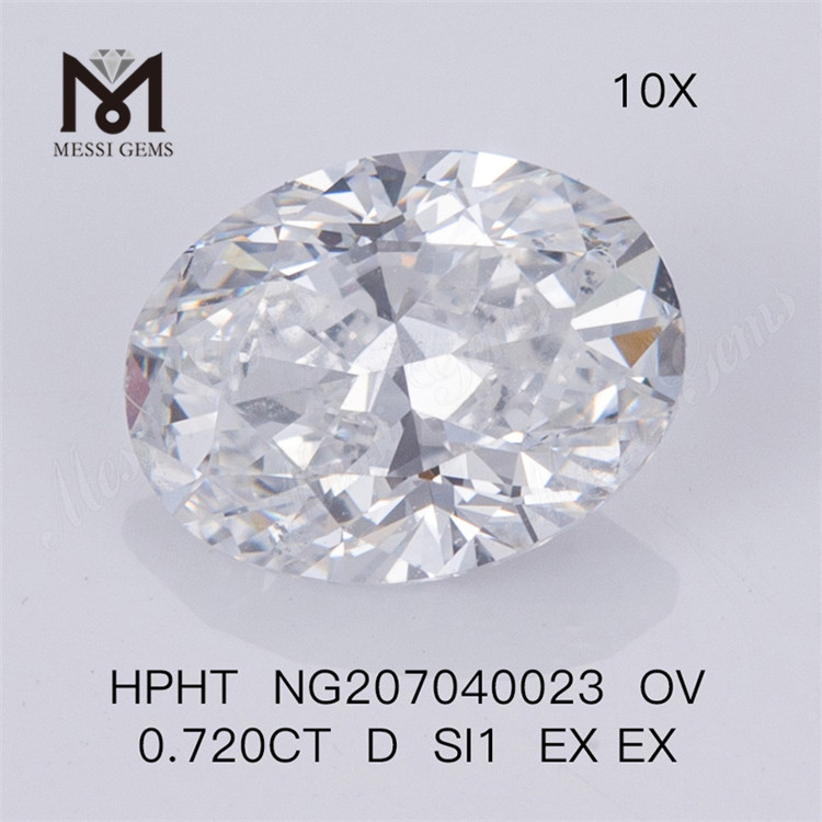 HPHT OV 0.720CT D SI1 EX EX 실험실 다이아몬드 