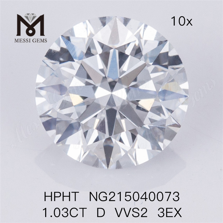 1.03CT RD HPHT D VVS2 3EX 랩 그로운 다이아몬드 스톤