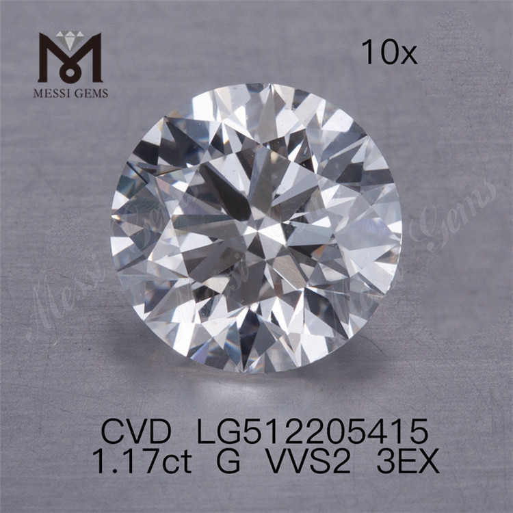 1.17ct G rd cvd 랩 다이아몬드 3EX vvs 저렴한 인공 다이아몬드 공장 가격