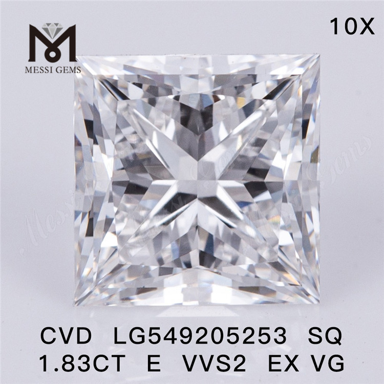 1.83ct SQ 컷 E VVS2 EX VG 제조 다이아몬드 원가 도매 가격 판매