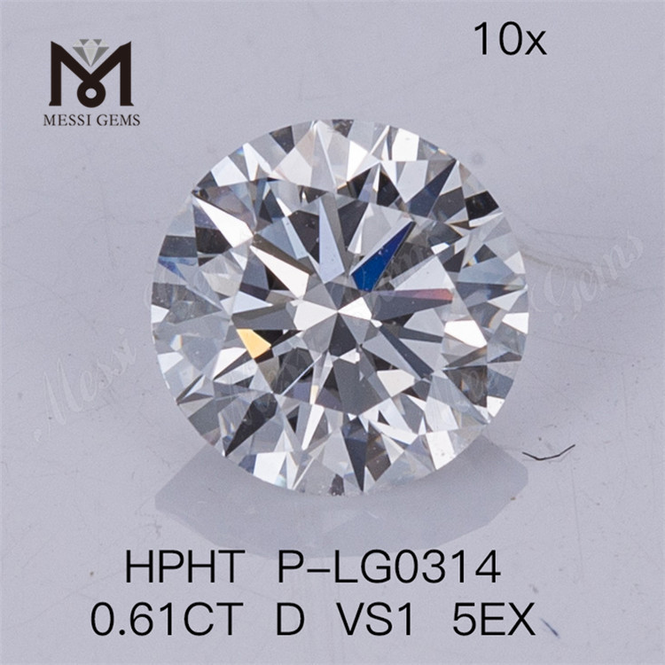 HPHT 랩 다이아몬드 0.61CT D VS1 5EXLab 다이아몬드