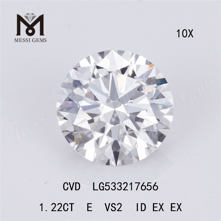 1.22ct E 저렴한 루즈 랩 다이아몬드 대 라운드 cvd 다이아몬드 도매 가격