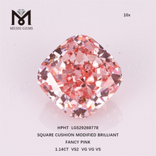 1.14ct 팬시 핑크 루즈 SQ 합성 다이아몬드 HPHT 다이아몬드 도매 가격 LG529269778