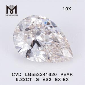 5.33CT CVD 다이아몬드 G VS2 EX EX 우수한 품질의 실험실 성장 다이아몬드 판매 중