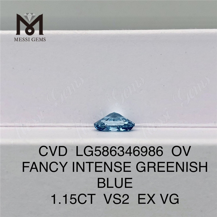 1.15CT OV FANCY INTENSE GREENISH BLUE VS2 EX VG 블루 랩 다이아몬드 CVD LG586346986