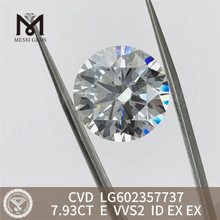 7.93CT E VVS2 ID EX EX cvd 다이아몬드 온라인 광채와 아름다움 LG602357737