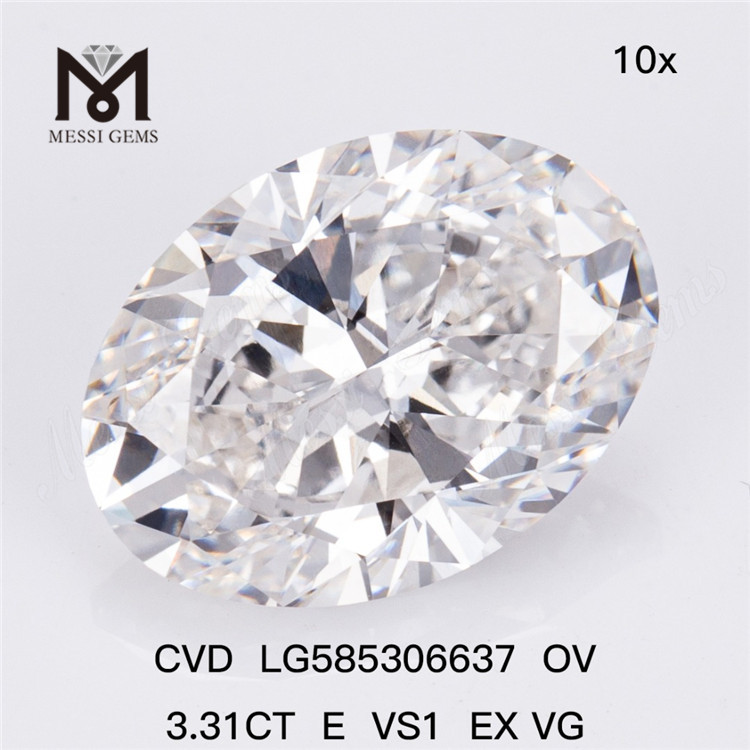 3.31CT E VS1 EX VG OV 최고의 다이아몬드 랩 CVD LG585306637