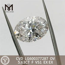 5.63CT F VS1 Oval IGI Buy Lab에서 제작한 온라인 다이아몬드 상상 이상의 광채丨Messigems LG600377287