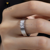 18K 화이트 골드 6.0g 19# 그를 위한 랩 다이아몬드 결혼 반지 사랑과 헌신의 상징