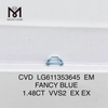 1.48CT VVS2 EM FANCY BLUE CVD 다이아몬드 온라인 LG611353645丨Messigems 