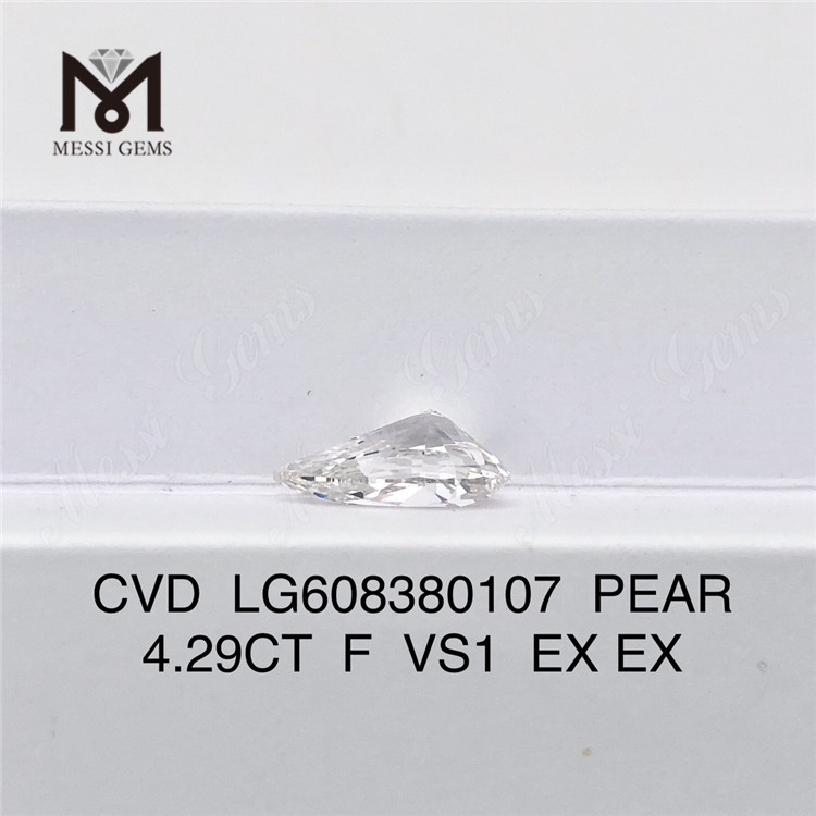 4.29CT F VS1 PEAR IGI 인증 다이아몬드 판매 탁월한 가치 CVD LG608380107丨Messigems