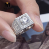 10k 웨딩 밴드 남성을 위한 약혼 웨딩 랩 다이아몬드 반지丨Messijewelry