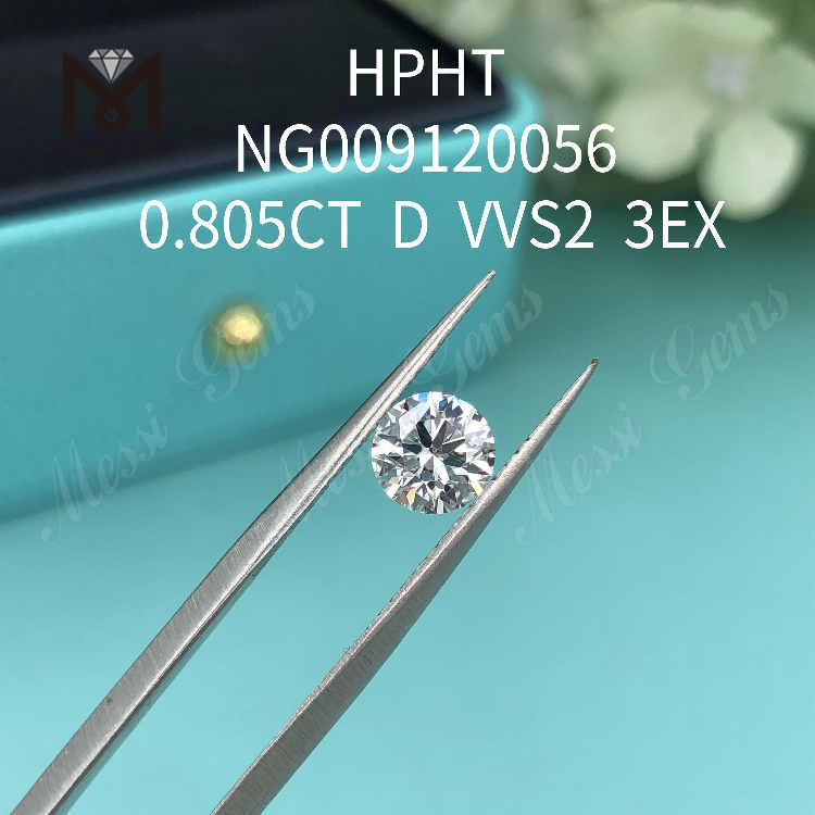 0.805CT 라운드 루즈 랩 제작 다이아몬드 VVS2 3EX 화이트