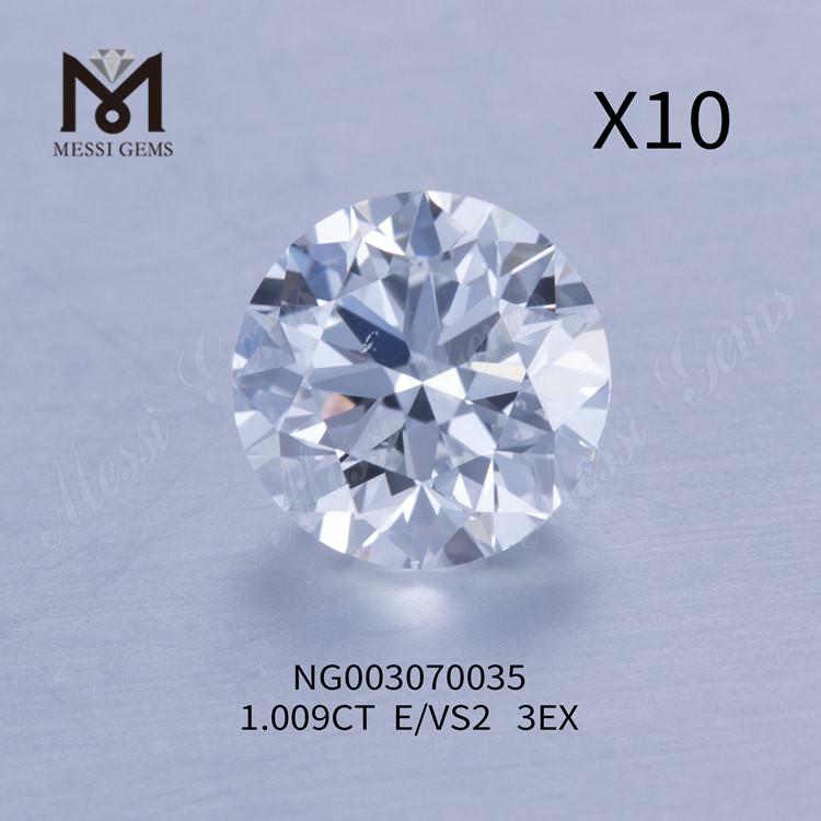 도매 루즈 랩 그로운 다이아몬드 1.009ct 라운드 E VS2 EX 컷