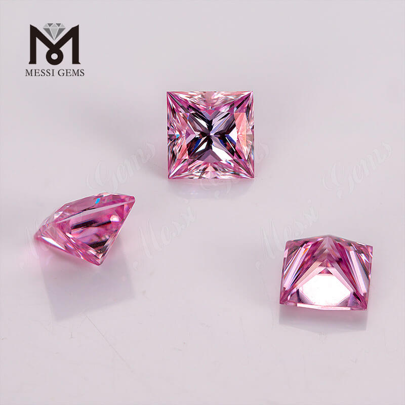 6.5*6.5mm 핑크 색상 가격 컷 Moissanite 도매 가격 Moissanite 제조업체