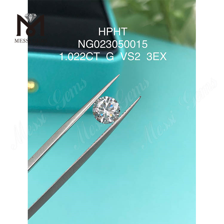 1.022ct G VS2 루즈 젬스톤 합성 다이아몬드 원형