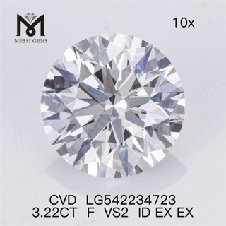 3.22ct f 컬러 3ct 느슨한 합성 다이아몬드 가격 라운드 CVD 다이아몬드 도매 가격