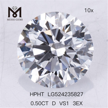 0.5Ct D VS1 3EX Lab HPHT 라운드 랩 그로운 다이아몬드