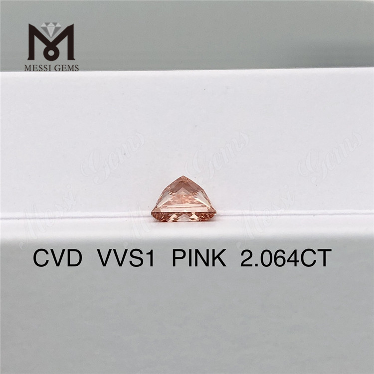 2.064ct 핑크 실험실 성장 다이아몬드 공급 업체 cvd 합성 핑크 다이아몬드 도매 가격