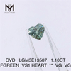 1.10CT FGREEN VS1 HEART VG VG 랩 그로운 다이아몬드 제조업체 CVD LGM3E13587