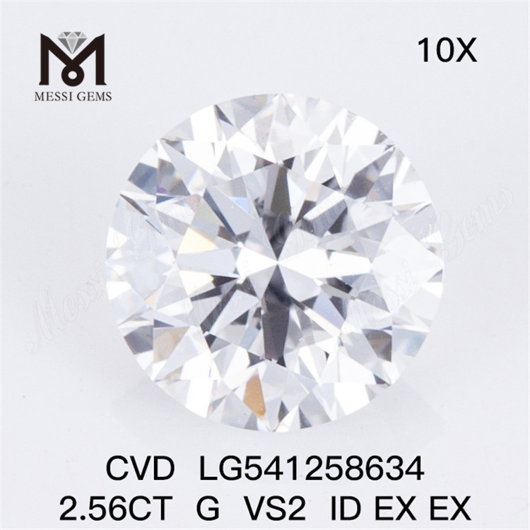 2.56ct G 인공 제작 라운드 랩 성장 다이아몬드 도매 가격 판매 중