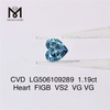 1.19ct 하트 피규어 VS2 VG VG 합성 컬러 다이아몬드 CVD LG506109289