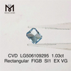 1.03ct 직사각형 FigB SI1 EX VG 랩그로운 다이아몬드 CVD LG506109295