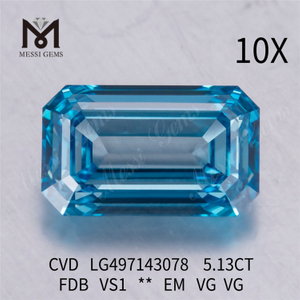 5.13CT 팬시 딥 블루 VS1 EM VG VG 랩 다이아몬드 CVD LG497143078
