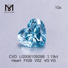 1.19캐럿 루스 랩 다이아몬드 블루 하트 컷 다이아몬드 VS2