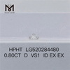 라운드 브릴리언트 컷 0.8ct D VS1 ID EX EX HPHT 랩그로운 다이아몬드 공장 가격