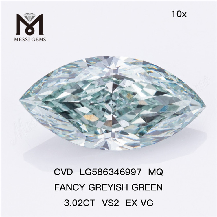 3ct 다이아몬드 그린 VS2 EX VG CVD MQ 팬시 그레이쉬 그린 VS2 EX VG CVD LG586346997 