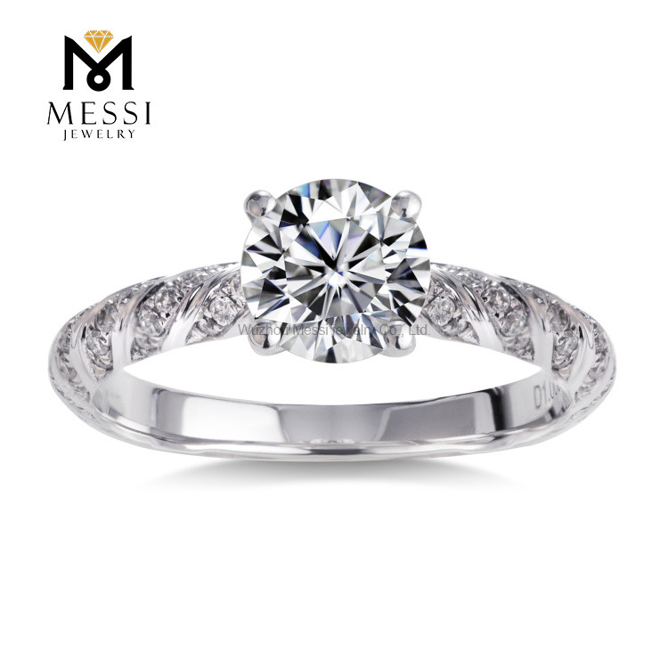 18k 리얼 골드 럭셔리 2ct 다이아몬드 반지 여성 맞춤 디자인 