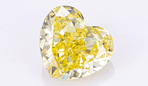  실험실에서 재배한 노란색 다이아몬드 