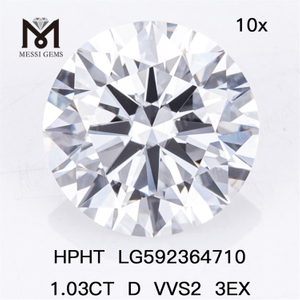 1.03CT D VVS2 3EX 도매 hthp 다이아몬드 LG592364710 
