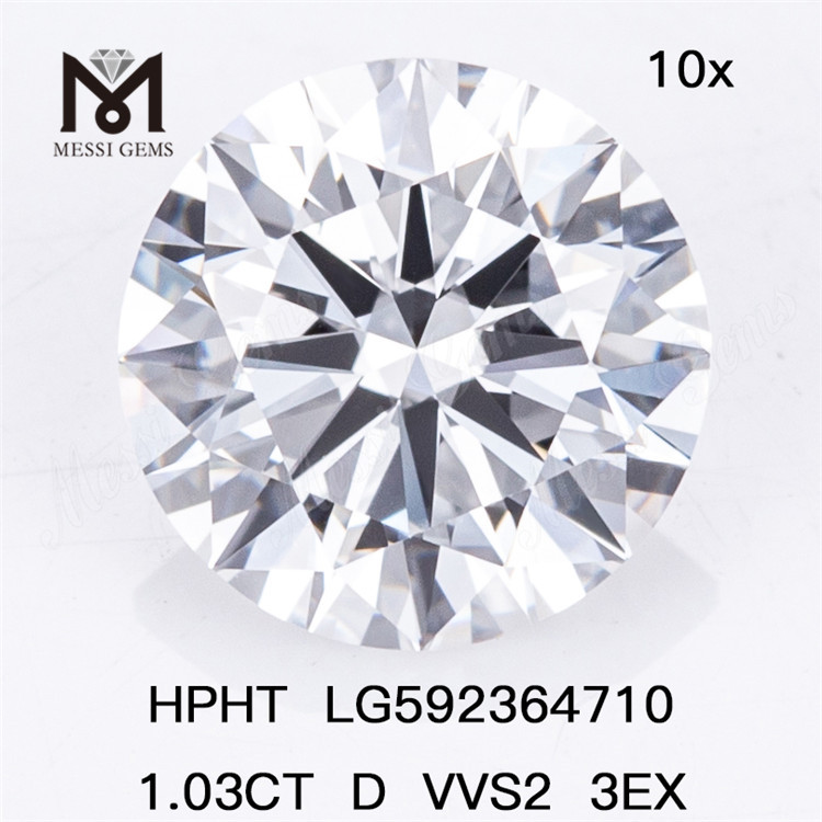 1.03CT D VVS2 3EX 도매 hthp 다이아몬드 LG592364710 