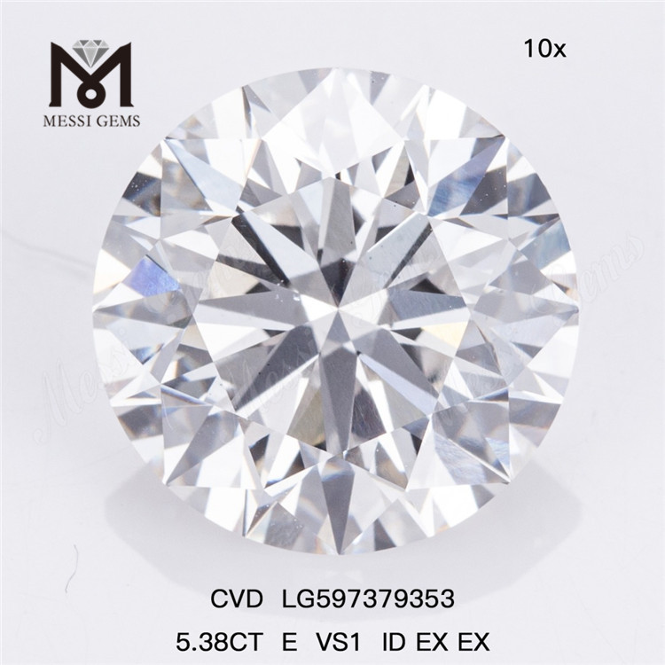 5.38CT E VS1 ID EX EX 연구소에서 제작한 다이아몬드 CVD LG597379353丨 메시지젬