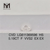 5.19CT F HS VVS2 CVD 랩그로운 다이아몬드 최고의 가격 LG611369596丨Messigems