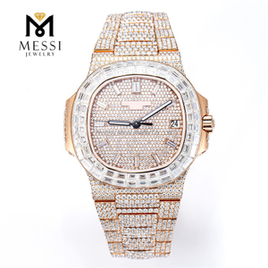 Iced Out Moissanite 시계 럭셔리 및 샤인 MSA-582