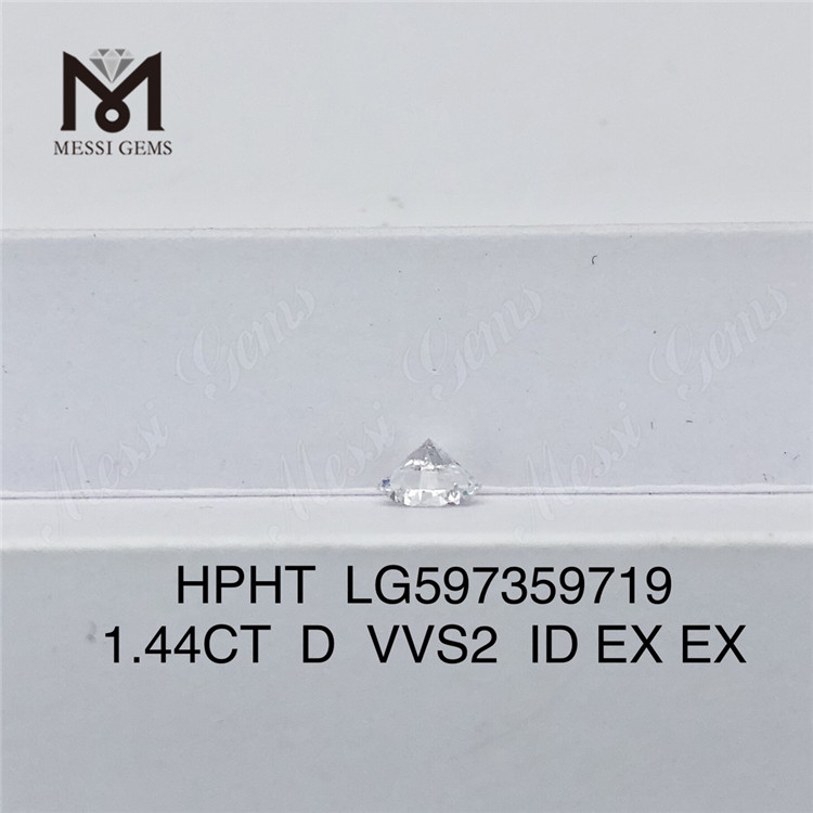 1.44CT D VVS2 ID EX EX 경쟁 우위를 점할 실험실에서 제작한 도매 다이아몬드 HPHT LG597359719丨Messigems