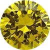 노란색 입방 지르코니아 돌